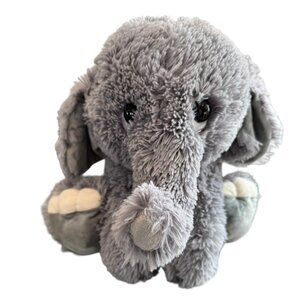 Soft Plush Gray Elephant Stuffed Animal Toy By The Toy Factory 12 Inch Tall
